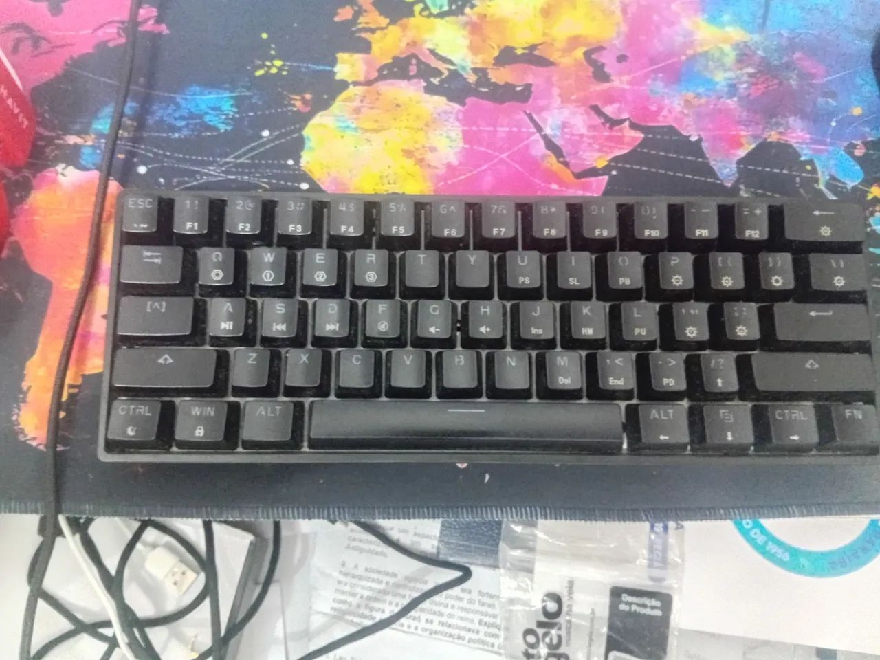 Teclado gk61 com sensor gaterom yellow aceito trocas  - Foto 2