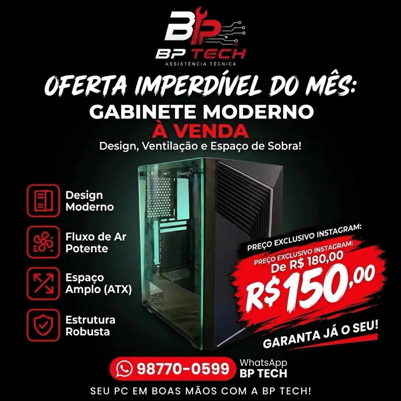 Gabinete de pc gamer