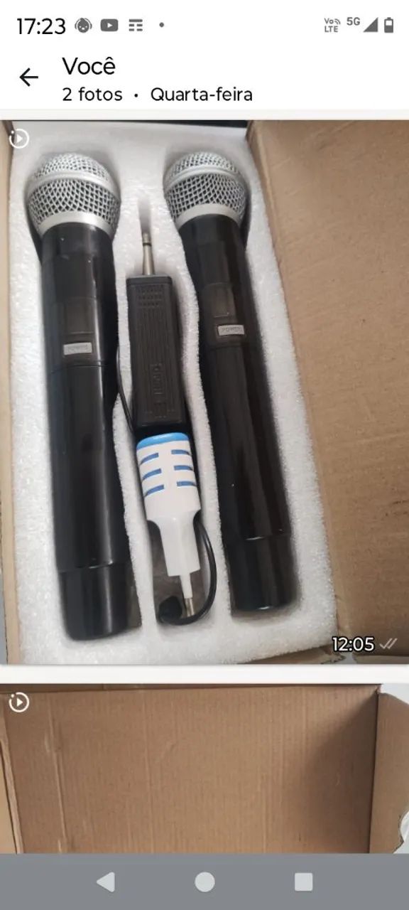 Vendo dois pares de microfone sem fio digital