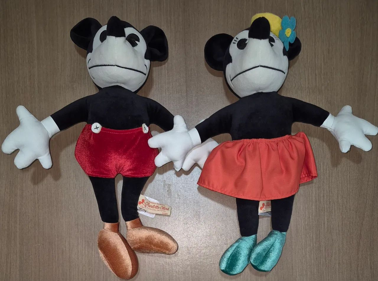 Pelúcias Mickey e Minnie edição limitada