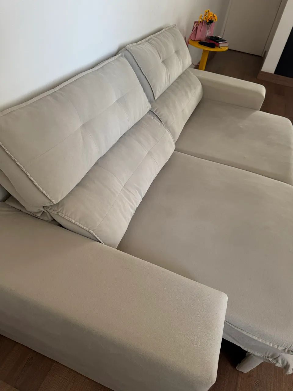 Sofá em suede, retrátil- 2,5 metros - USADO  - Foto 5