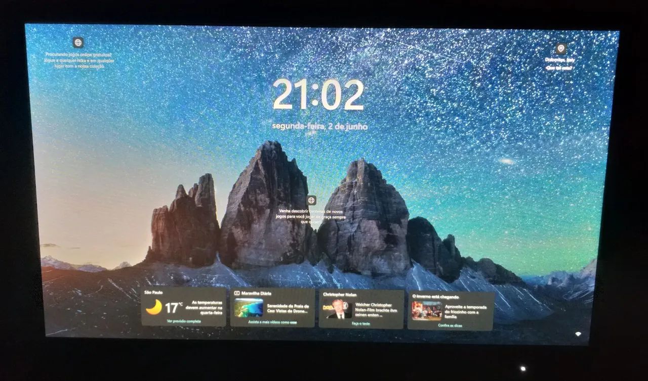 Monitor HP v225Hz 22 Polegadas Com Display Port Base Suporte Giratória Widescreen Zn Sp Ok - Foto 2