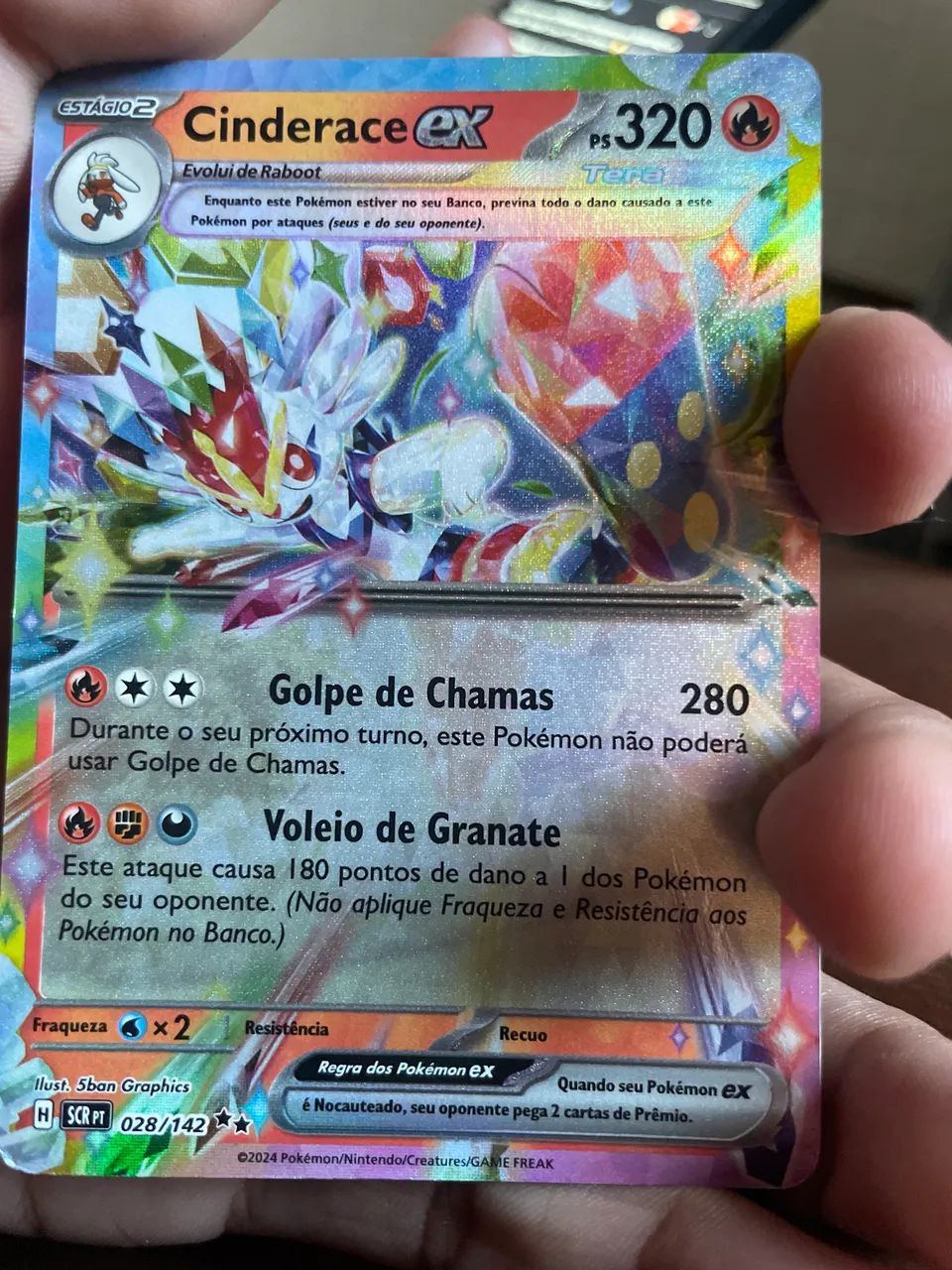 Carta Pokémon cinderace ex