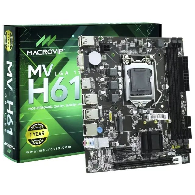 Placa Mãe Macrovip MV-H61V2 Socket LGA 1155 / VGA / DDR3