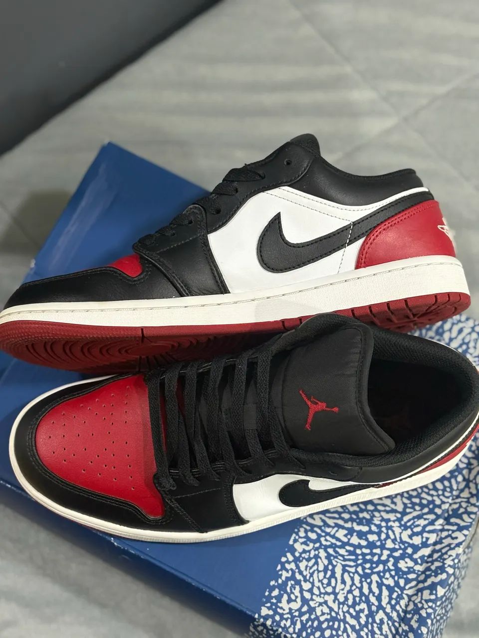 Tênis - Air Jordan 1 Low Bred Toe  - Foto 2