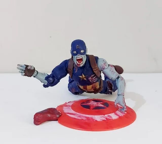 Action figure Zumbi Capitão América Marvel Legends What If 16cm original