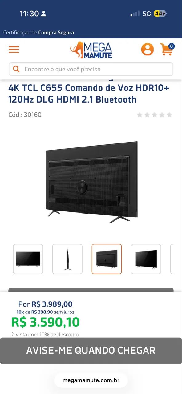 ÓTIMA TV 55 polegadas com borda ultra fina 