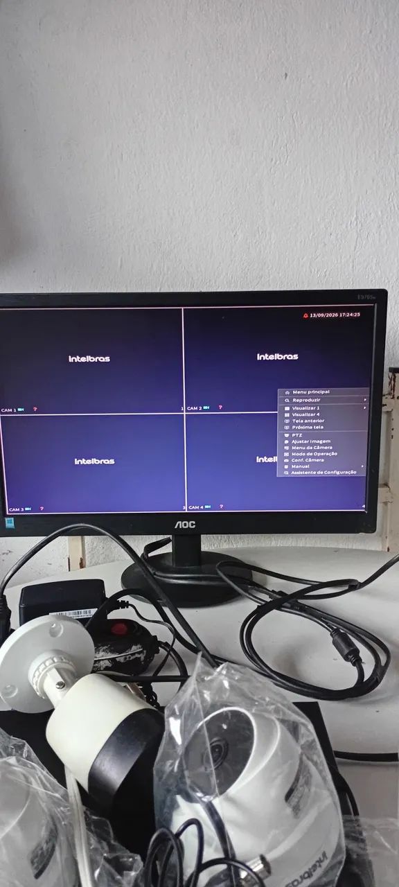 Dvr intelbras de 04 câmeras 