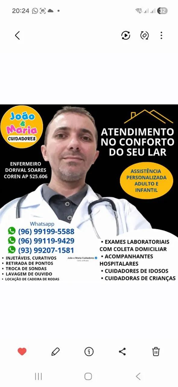 Enfermeiro domiciliar em Macapá
