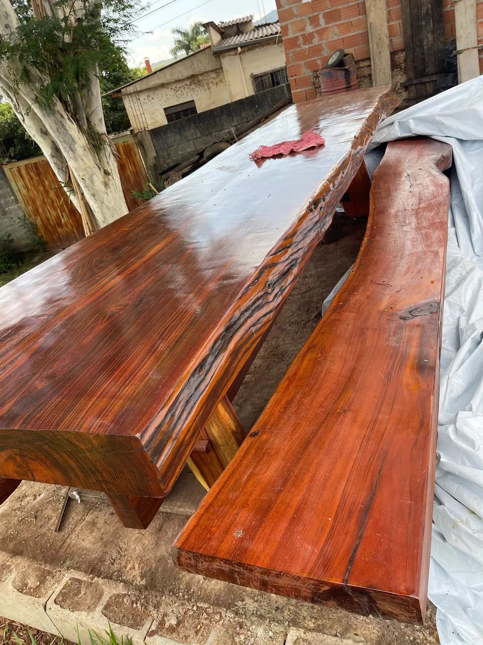 MESA DE MADEIRA ANGICO FERRO - Foto 3