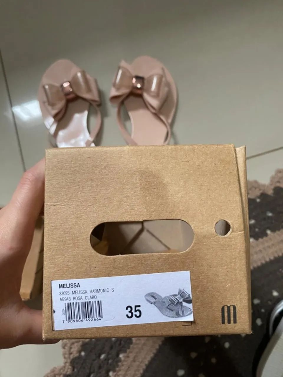 Sandália Melissa harmonic s, rosa claro - Foto 2