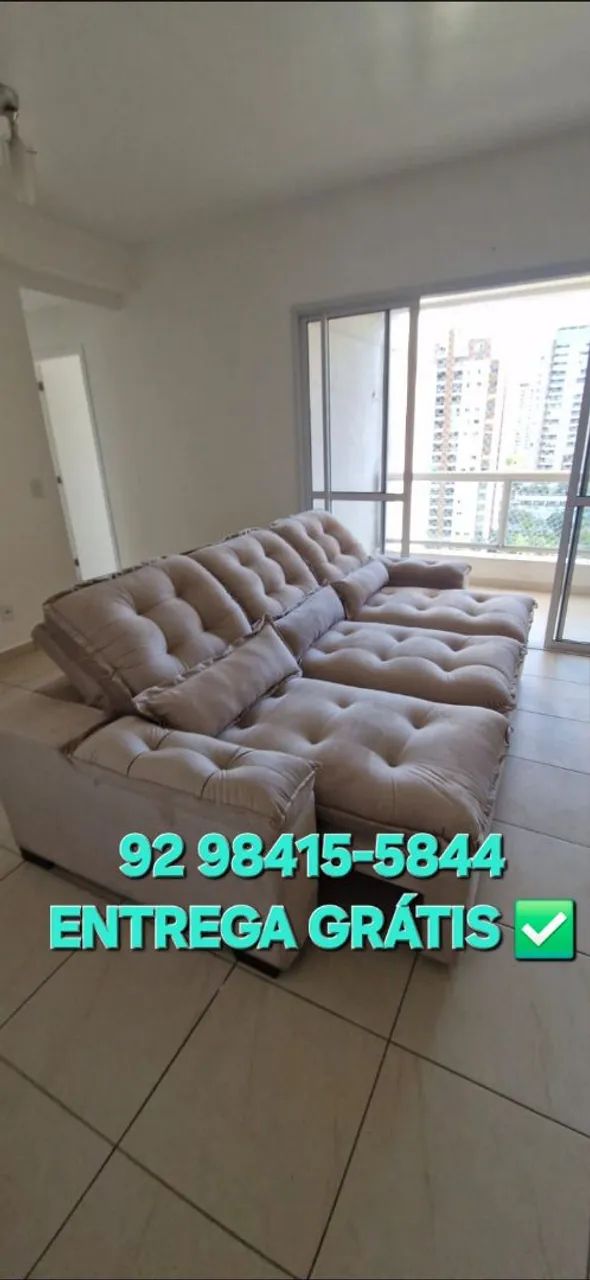 Sofá Retrátil 3 lugares entrega grátis em toda manaus - Foto 2