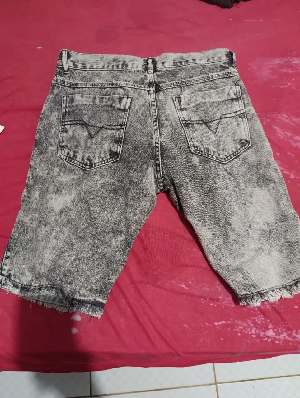 Bermuda jeans rasgada lavada  - Foto 3