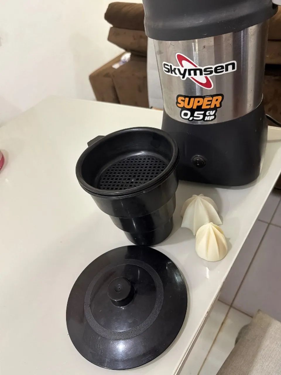 Extrator De Sucos Em Aço Inox Ex Super 0,5 Cv Skymsen Cor Prateado/Preto Frequência 60 Hz - Foto 6