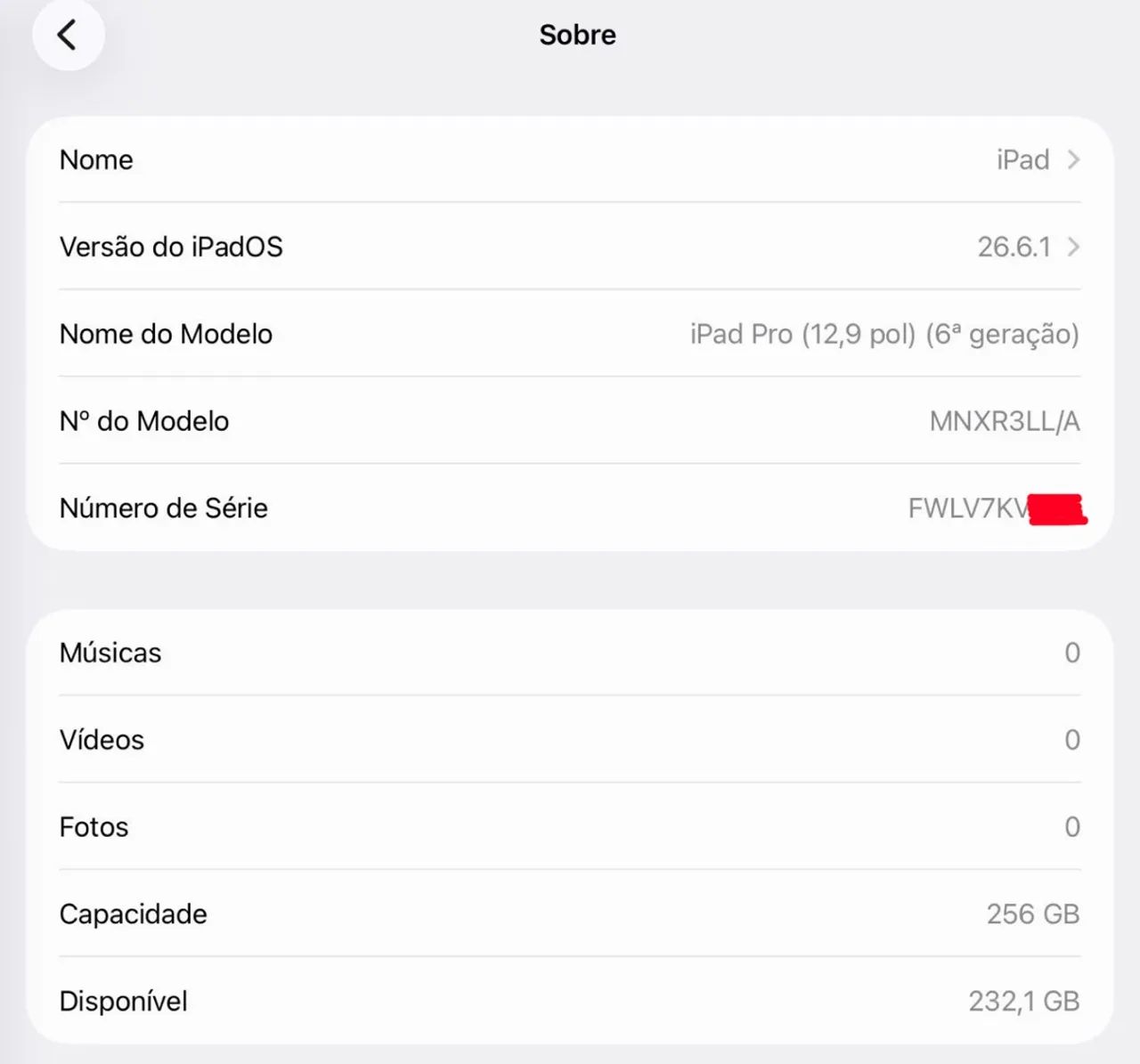 Ipad pro m2 12.9 polegadas 256gb saúde da bateria 91% LOJA FÍSICA ( 12.9" 6ª geração ) - Foto 3
