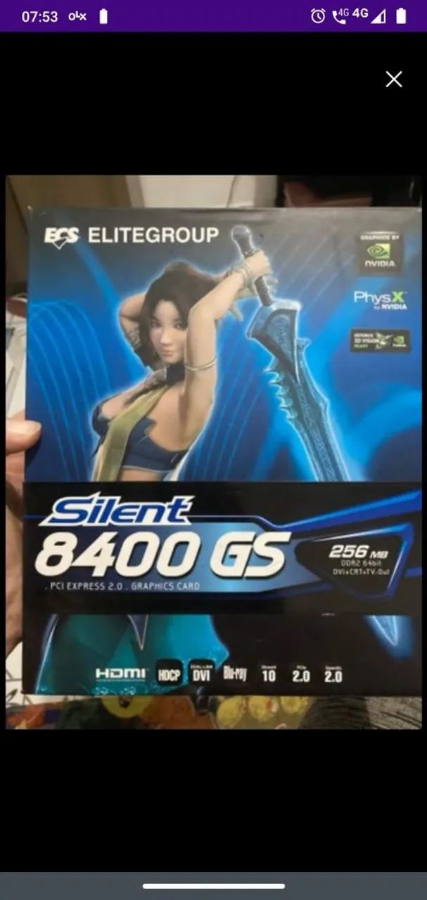 Placa de vídeo Silent 8400gs 