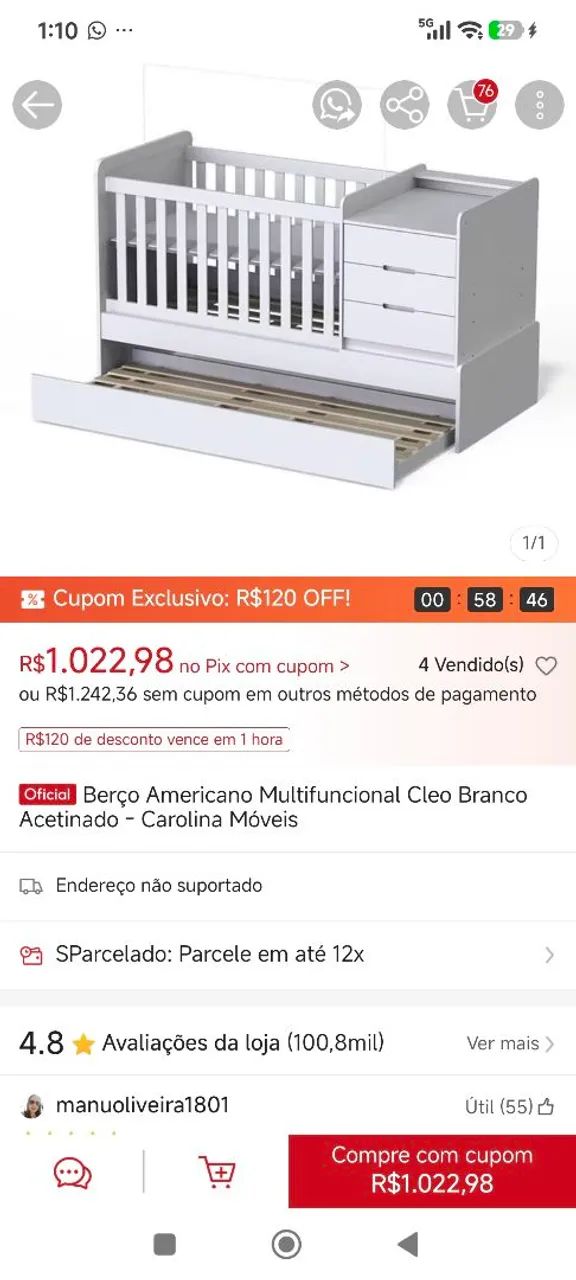 Berço multifuncional  - Foto 2