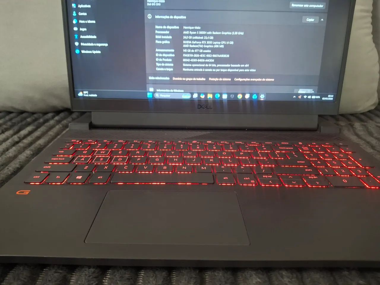 Notebook gamer Dell g15 ryzen edition. - Foto 4