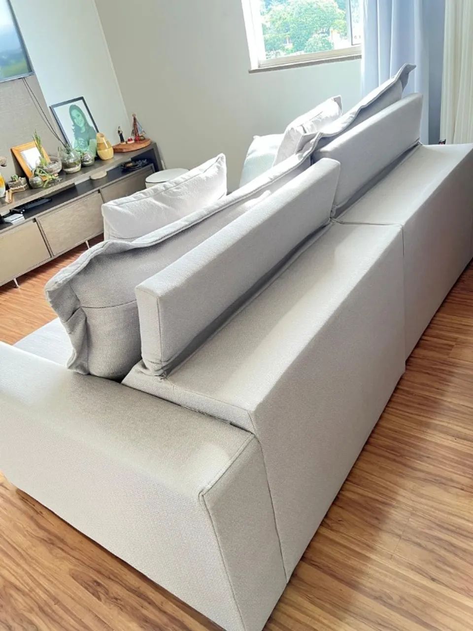 Sofá retrátil em linho - Foto 3