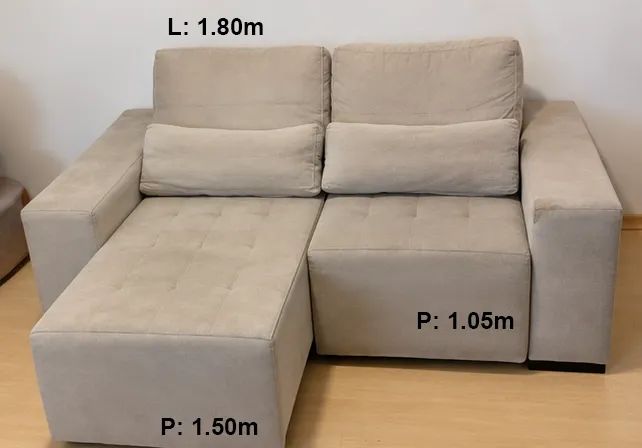 Sofá retrátil 2 lugares