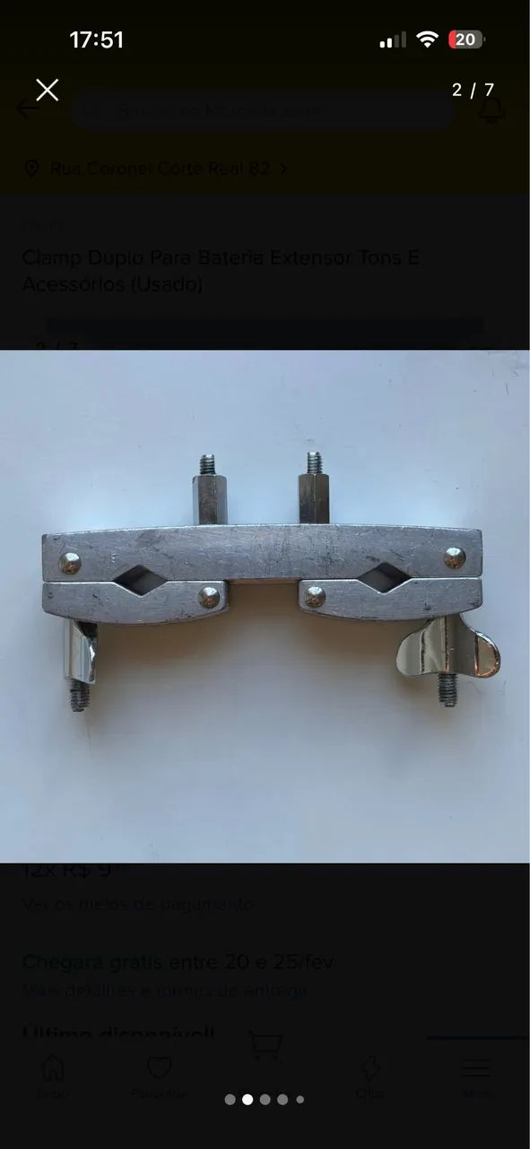 Clamp Duplo Para Bateria Extensor Tons E Acessórios - Foto 6