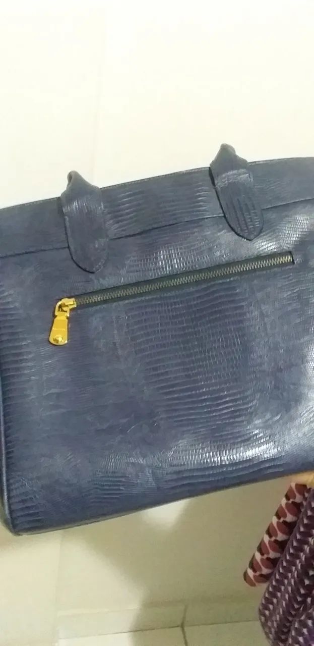 Nova Bolsa couro corello azul - Foto 5