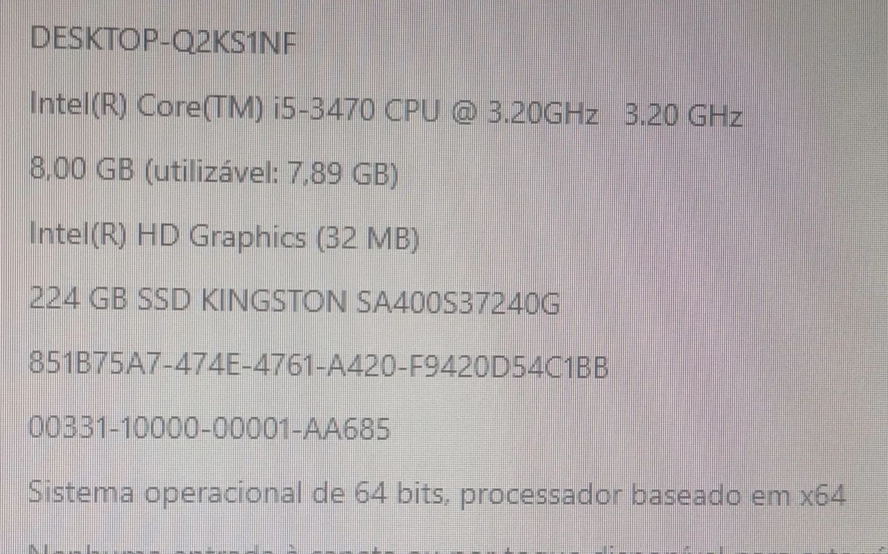 COMPUTADOR DELL CORE i5 -8GB-SSD 240 R$999 - Foto 2