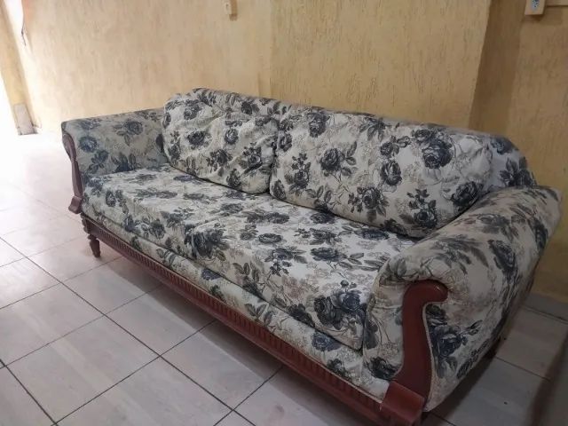 Sofá Vintage em Madeira Maciça - Ótima Oportunidade! - Foto 3