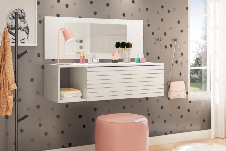 Penteadeira Joy Camarim com Espelho Multiuso - Foto 5