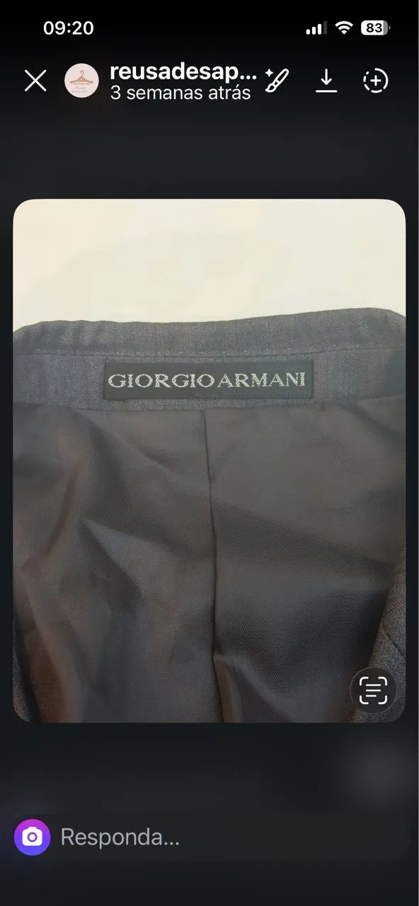 Blazer Giorgio Armani Italiano - Foto 3