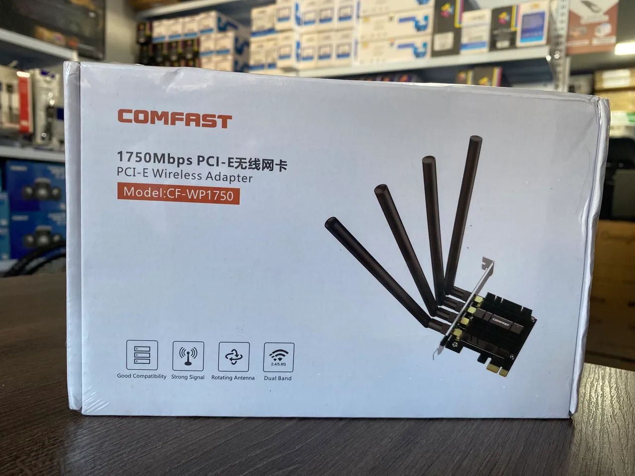 PLACA DE REDE WIFI PCI-E 1750MBPS 2.4GHZ/5GHZ 4 ANTENAS COMFAST - Foto 2