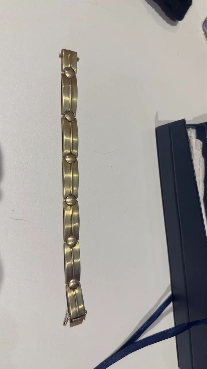 Bracelete de prata banhado a ouro