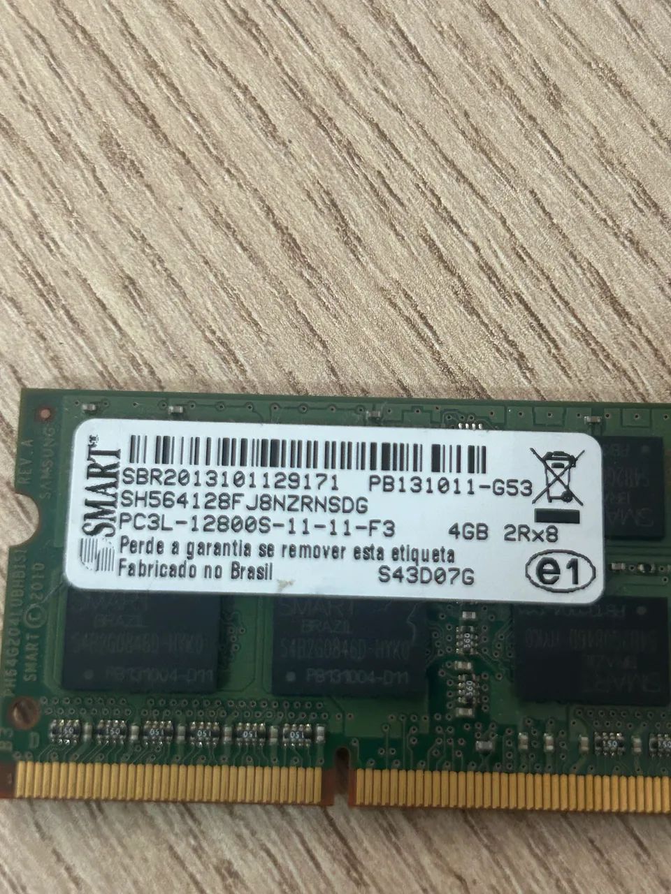 Memória PC3L 4GB DDR3 Smart 2Rx8