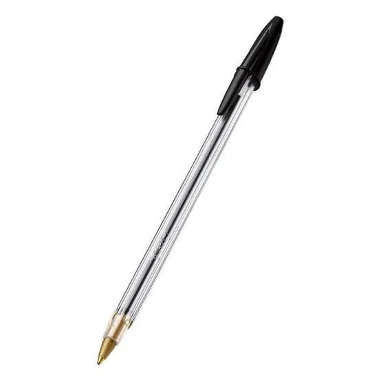 Caixa de caneta Bic Cristal preta com 50 unidades. Ponta média 1.0mm - Foto 4