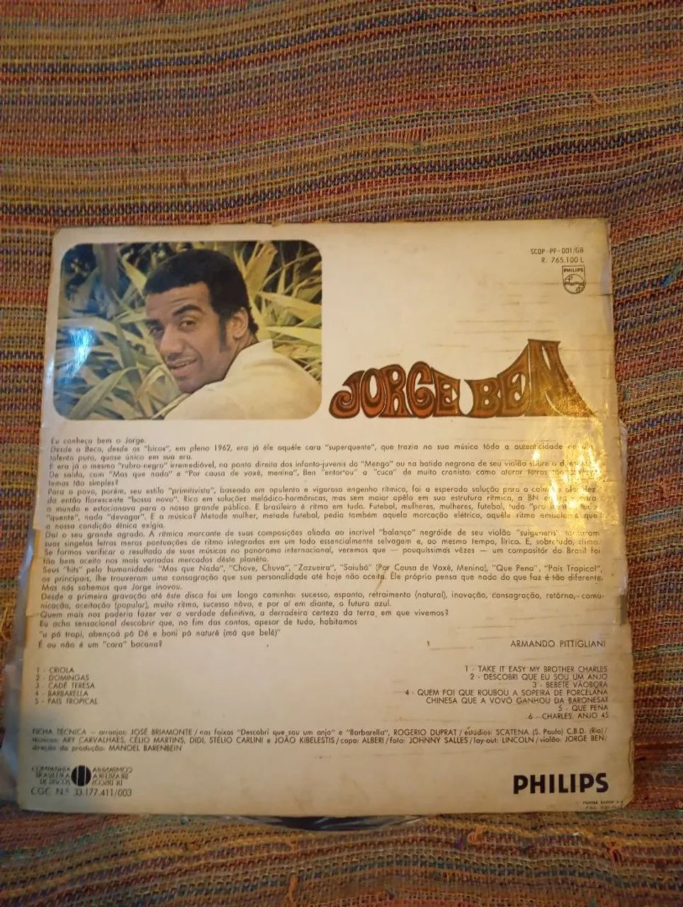 LP Vinil Jorge Ben 1969 Flamengo - Foto 2