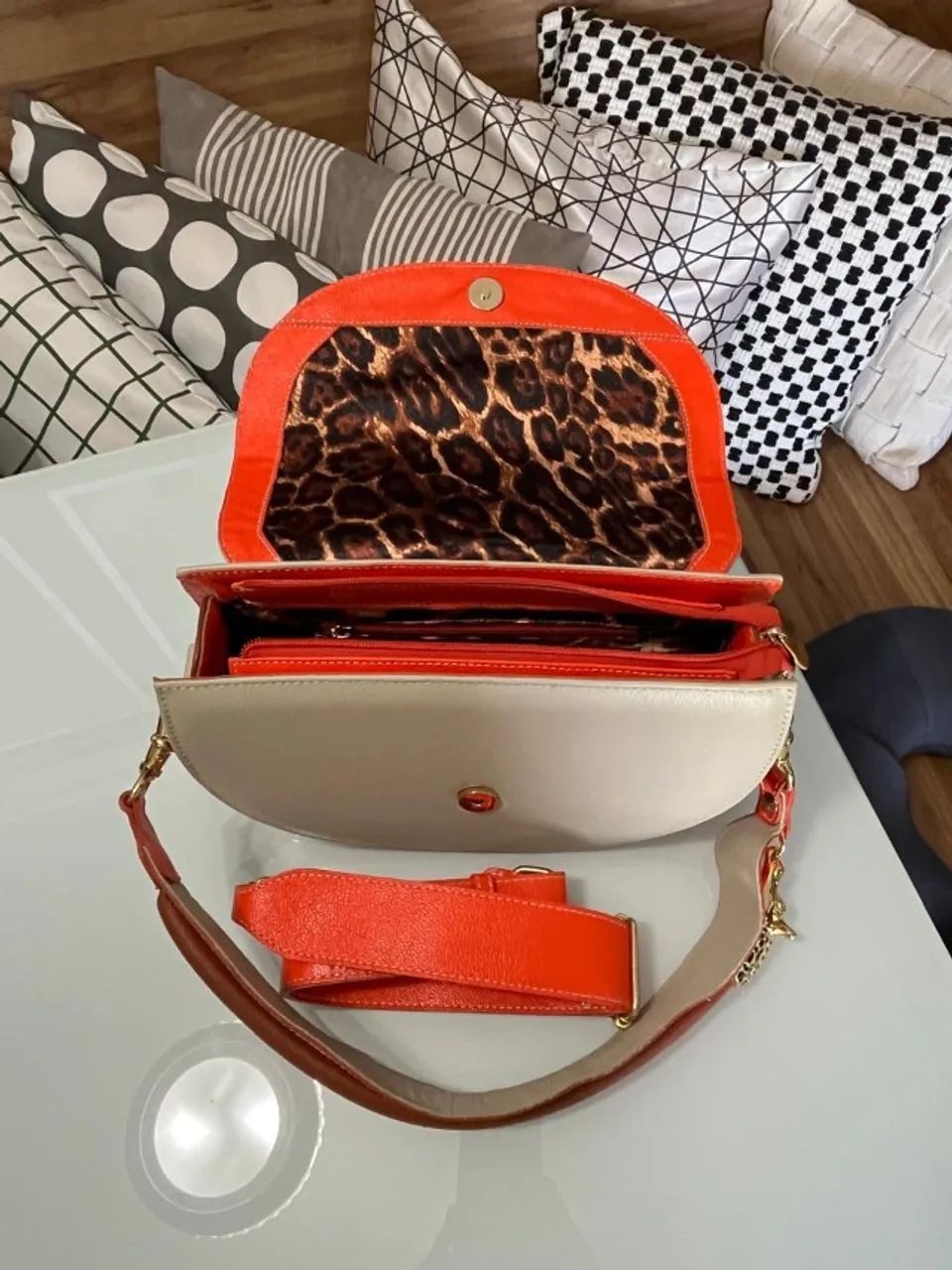 Bolsa de ombro bege - Foto 3