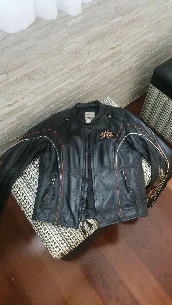 Jaqueta de couro forrada Feminina Harley Davidson 