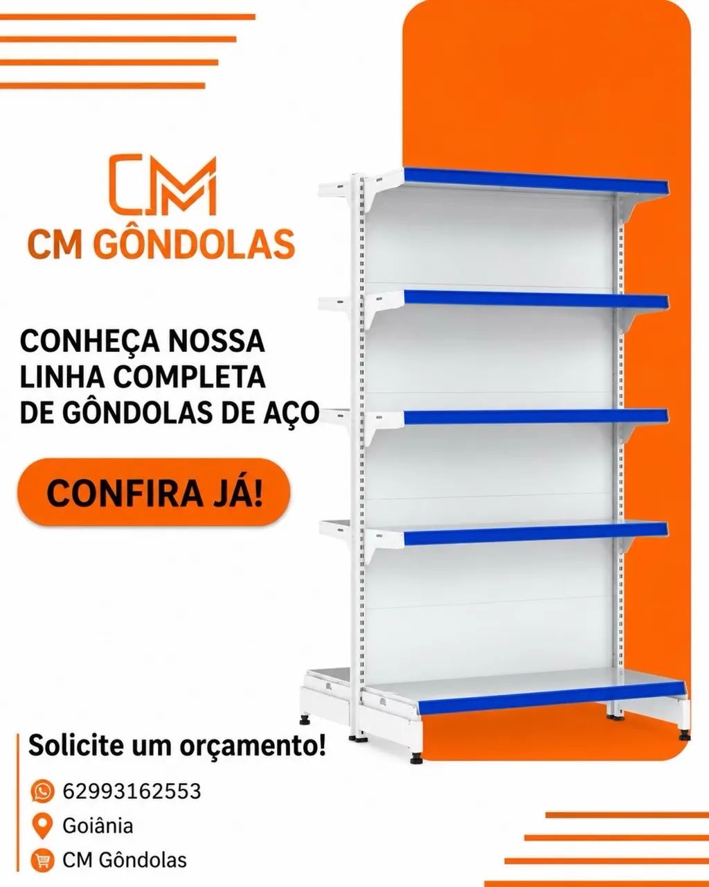 Gôndola OFERTA! Novas de aço para comércio  - Foto 2
