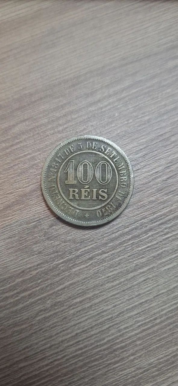 Moeda 100 Réis 1887