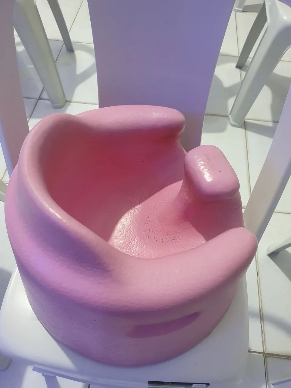 Bumbo assento de chão para bebês rosa  - Foto 3