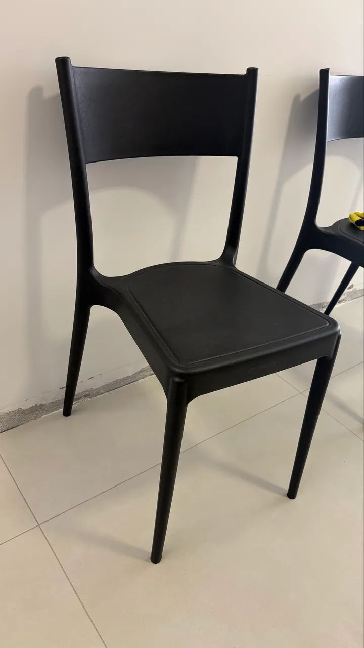 Conjunto 6 cadeiras - preto 