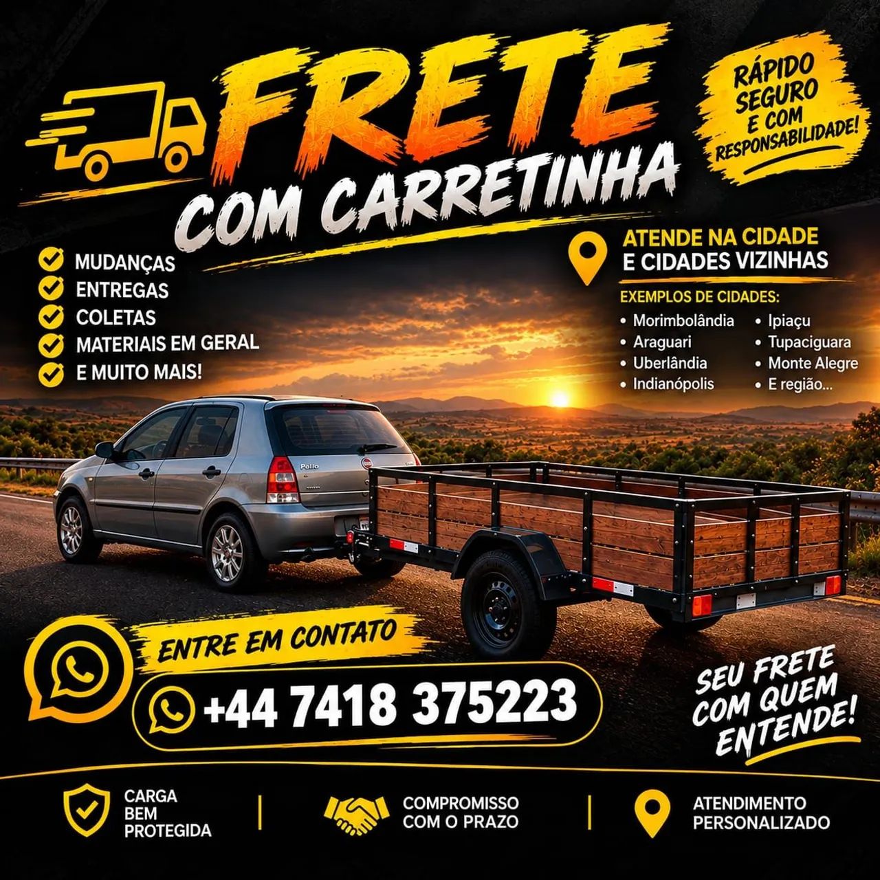 FRETE RÁPIDO E SEGURO 