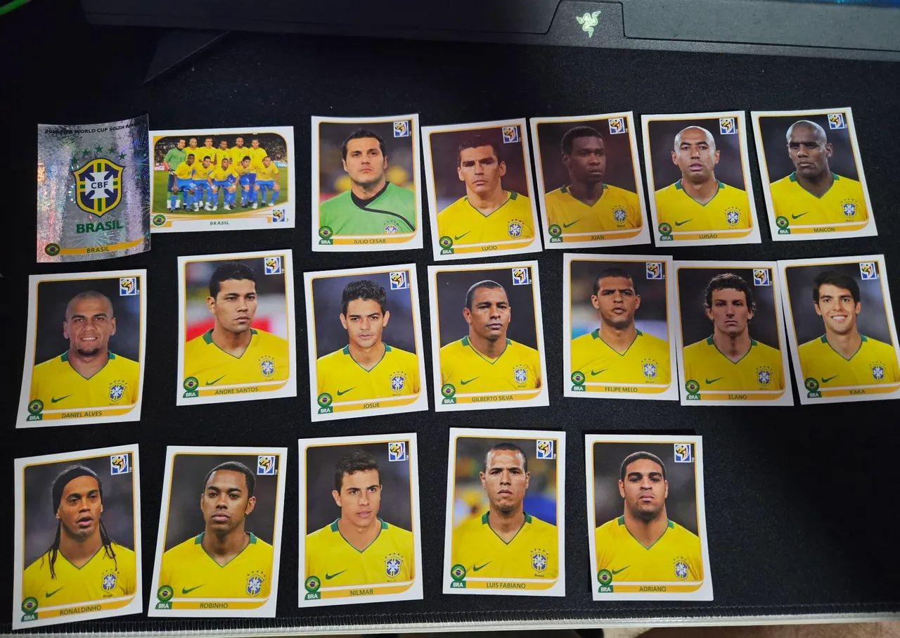 Kit figurinhas seleção brasileira copa 2010