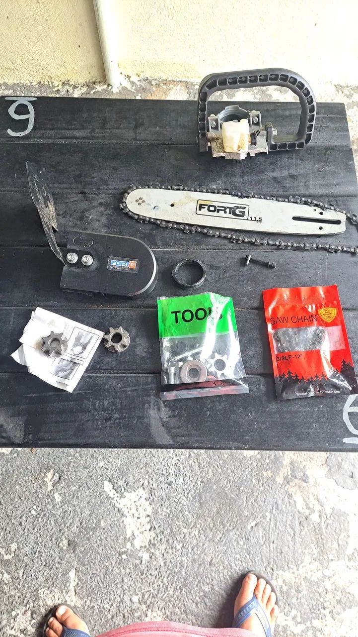 Kit motosserra para esmerilhadeira. 