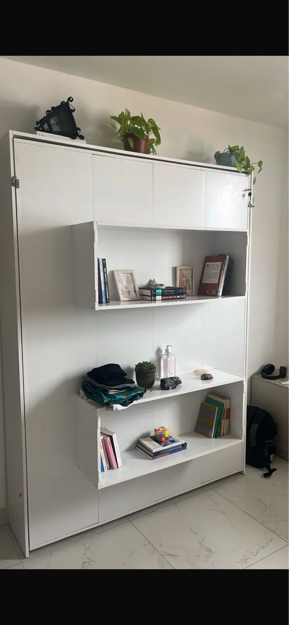 Cama casal retrátil com colchão 