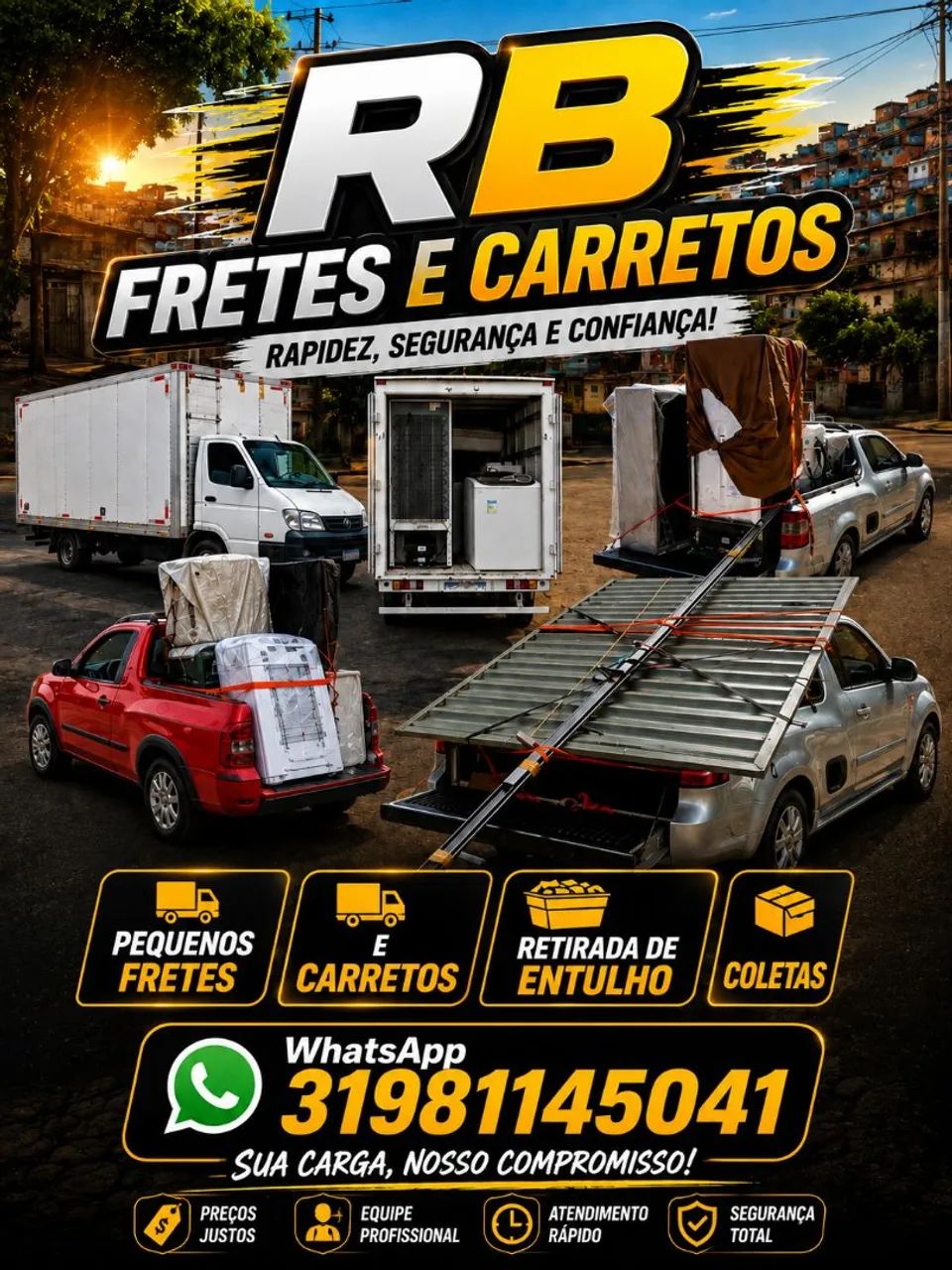 Fretes e carretos mudanças em geral 