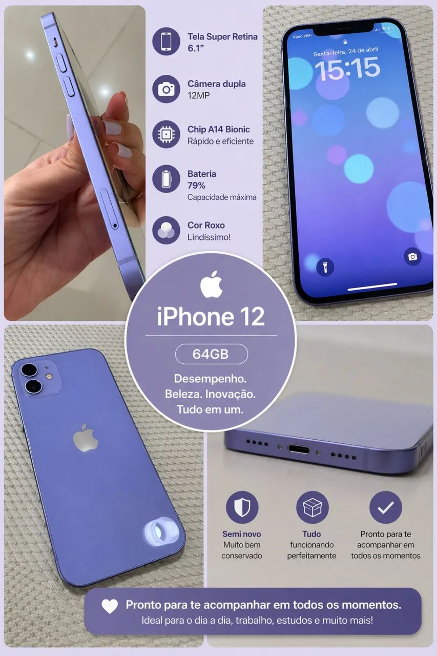 iPhone12 64GB 本体 iPhone 12 (64GB) - Preto | iPlace Corporativo