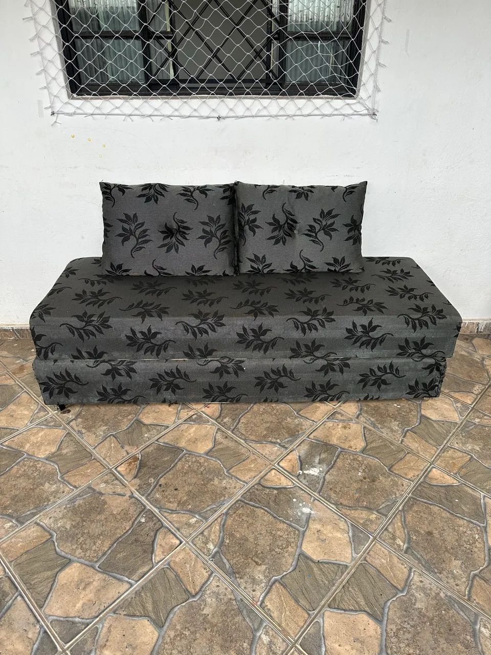 Sofá-Cama Casal Cinza