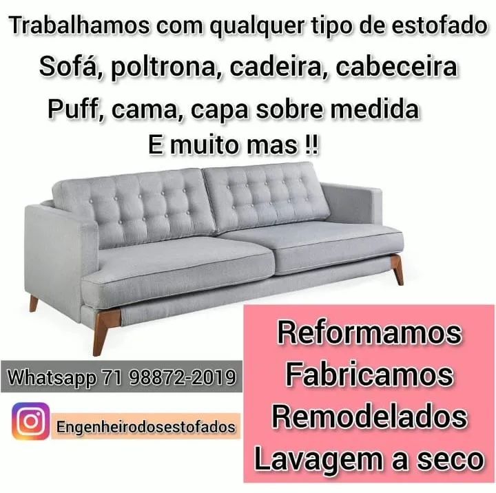 Reforma e fabricação de estofados