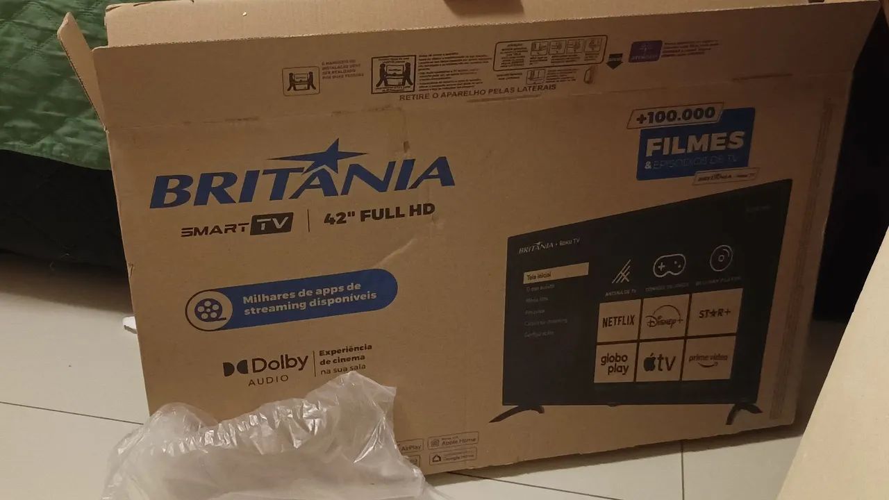 (Nova) Smart TV Roku 42 polegadas LED Philco/Britânia - Foto 3